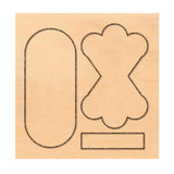 Globleland Wood Cutting Dies, with Steel, for DIY Scrapbooking/Photo Album, Decorative Embossing DIY Paper Card, Geometric Pattern, 125x125x24mm