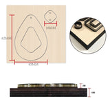 Globleland Wood Cutting Dies, with Steel, for DIY Scrapbooking/Photo Album, Decorative Embossing DIY Paper Card, teardrop, Pattern, 80x80x24mm