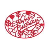 GLOBLELAND Happy Birthday Cutting Dies Metal Balloon Die Cuts for DIY Making Paper Card Craft Decoration Supplies, Matte Platinum