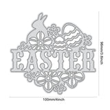 GLOBLELAND Easter Rabbit Cutting Dies Bunny Metal Stencil Template for Scrapbook Embossing Album Paper Card Craft Festival Decor, Matte Platinum