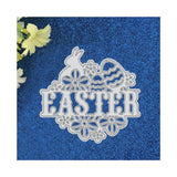 GLOBLELAND Easter Rabbit Cutting Dies Bunny Metal Stencil Template for Scrapbook Embossing Album Paper Card Craft Festival Decor, Matte Platinum