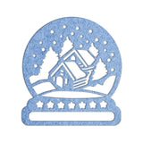 GLOBLELAND Metal Snow Globe Cutting Dies Christmas Winter Stencil Template for Scrapbook Embossing Album Paper Card Craft Festival Decor, Matte Platinum