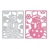 GLOBLELAND Metal Snowman Cutting Dies Christmas Winter Stencil Template for Scrapbook Embossing Album Paper Card Craft Festival Decor, Matte Platinum