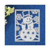 GLOBLELAND Metal Snowman Cutting Dies Christmas Winter Stencil Template for Scrapbook Embossing Album Paper Card Craft Festival Decor, Matte Platinum