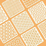 Globleland Plastic Reusable Drawing Painting Stencils Templates, for Painting on Scrapbook Paper Wall Fabric Floor Furniture Wood, Square, Animal Pattern, 300x300mm