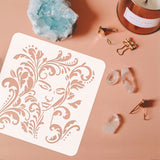 Globleland Plastic Reusable Drawing Painting Stencils Templates, for Painting on Scrapbook Fabric Tiles Floor Furniture Wood, Square, Women Pattern, 300x300mm