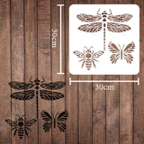 Globleland Plastic Reusable Drawing Painting Stencils Templates, for Painting on Scrapbook Paper Wall Fabric Floor Furniture Wood, Square, Cross Pattern, 300x300mm