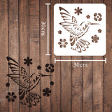 Globleland Plastic Reusable Drawing Painting Stencils Templates, for Painting on Scrapbook Paper Wall Fabric Floor Furniture Wood, Square, Other Pattern, 300x300mm