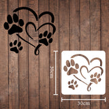 Globleland Plastic Reusable Drawing Painting Stencils Templates, for Painting on Scrapbook Fabric Tiles Floor Furniture Wood, Square, Mother's Day Themed Pattern, 300x300mm