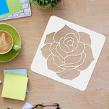 Globleland Large Plastic Reusable Drawing Painting Stencils Templates, for Painting on Scrapbook Fabric Tiles Floor Furniture Wood, Square, Women Pattern, 300x300mm