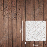 Globleland Plastic Reusable Drawing Painting Stencils Templates, for Painting on Scrapbook Fabric Tiles Floor Furniture Wood, Square, Constellation Pattern, 300x300mm