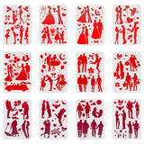 Globleland Plastic Drawing Painting Stencils Templates Sets, Lover Pattern, 21x29.7cm, 12pcs/set