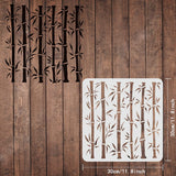 Plastic Reusable Drawing Painting Stencils Templates, for Painting on Scrapbook Fabric Tiles Floor Furniture Wood, Square, Leaf Pattern, 300x300mm