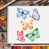 Globleland Plastic Drawing Painting Stencils Templates Sets, Butterfly Pattern, 29.7x21cm, 9pcs/set