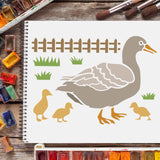 Globleland Plastic Drawing Painting Stencils Templates Sets, Animal Pattern, 29.7x21cm, 9pcs/set