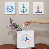 Globleland Plastic Painting Stencils Sets, Reusable Drawing Stencils, Ocean Theme, White, Ocean Themed Pattern, 15x15cm