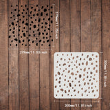 Globleland Large Plastic Reusable Drawing Painting Stencils Templates, for Painting on Scrapbook Fabric Tiles Floor Furniture Wood, Square, Polka Dot Pattern, 300x300mm