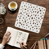 Globleland Large Plastic Reusable Drawing Painting Stencils Templates, for Painting on Scrapbook Fabric Tiles Floor Furniture Wood, Square, Polka Dot Pattern, 300x300mm