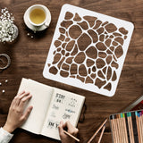 Globleland Large Plastic Reusable Drawing Painting Stencils Templates, for Painting on Scrapbook Fabric Tiles Floor Furniture Wood, Square, Polka Dot Pattern, 300x300mm