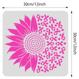 Globleland Large Plastic Reusable Drawing Painting Stencils Templates, for Painting on Scrapbook Fabric Tiles Floor Furniture Wood, Square, Sunflower Pattern, 300x300mm