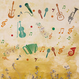 Globleland Plastic Drawing Painting Stencils Templates, Musical Instruments Pattern, 30x30cm