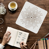 Globleland Large Plastic Reusable Drawing Painting Stencils Templates, for Painting on Scrapbook Fabric Tiles Floor Furniture Wood, Square, Star Pattern, 300x300mm
