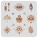Globleland Large Plastic Reusable Drawing Painting Stencils Templates, for Painting on Scrapbook Fabric Tiles Floor Furniture Wood, Square, Eye Pattern, 300x300mm
