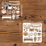 Globleland Large Plastic Reusable Drawing Painting Stencils Templates, for Painting on Scrapbook Fabric Tiles Floor Furniture Wood, Square, Party, 300x300mm
