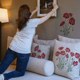 Globleland PET Hollow out Drawing Painting Stencils Sets for Kids Teen Boys Girls, for DIY Scrapbooking, School Projects, Flower Pattern, 29.7x21cm, 4 sheets/set