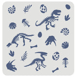 Globleland Plastic Reusable Drawing Painting Stencils Templates, for Painting on Scrapbook Fabric Tiles Floor Furniture Wood, Square, Dinosaur Pattern, 300x300mm