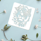 Globleland Plastic Reusable Drawing Painting Stencils Templates, for Painting on Scrapbook Fabric Tiles Floor Furniture Wood, Square, Lion Pattern, 300x300mm