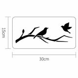 Globleland Plastic Painting Stencils Sets, Reusable Drawing Stencils, for Painting on Scrapbook Fabric Tiles Floor Furniture Wood, White, Bird Pattern, 30x15cm