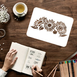 Globleland Plastic Drawing Painting Stencils Templates, for Painting on Scrapbook Fabric Tiles Floor Furniture Wood, Rectangle, Word, 29.7x21cm, 3pcs/set