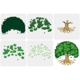 Globleland PET Hollow Out Drawing Painting Stencils Sets, for DIY Scrapbook, Photo Album, Tree of Life Pattern, 30x30cm