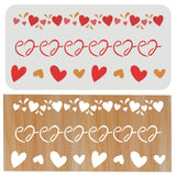 Globleland FINGERINSPIRE PET Hollow out Drawing Painting Stencils Sets for Kids Teen Boys Girls, for DIY Scrapbooking, Heart Pattern, 30x15cm