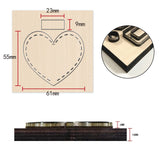 Globleland Wood Cutting Dies, with Steel, for DIY Scrapbooking/Photo Album, Decorative Embossing DIY Paper Card, Heart Pattern, 80x80x24mm