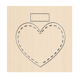 Globleland Wood Cutting Dies, with Steel, for DIY Scrapbooking/Photo Album, Decorative Embossing DIY Paper Card, Heart Pattern, 80x80x24mm