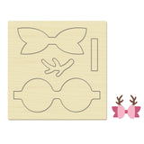 Globleland Wood Cutting Dies, with Steel, for DIY Scrapbooking/Photo Album, Decorative Embossing DIY Paper Card, Bowknot Pattern, 15x15cm