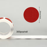 Globleland Coated Scratch Off Film Password Sticker, DIY Scraping Award Card, Flat Round, Dark Red, 25mm, 300pcs/roll, 1Roll/Set