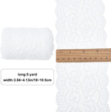 5 Yards Lace Roll White Cotton Lace Trim Fabric 4 Wide for Dress Tablecloth Hair Band Wedding Festival Event Decorations