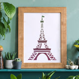 Globleland Plastic Drawing Painting Stencils Templates, Rectangle, Eiffel Tower Pattern, 297x210mm