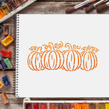 Globleland Plastic Drawing Painting Stencils Templates, Rectangle, Pumpkin Pattern, 297x210mm