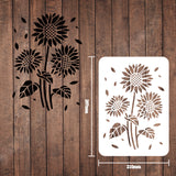 Globleland Plastic Drawing Painting Stencils Templates, Rectangle, Sunflower Pattern, 297x210mm