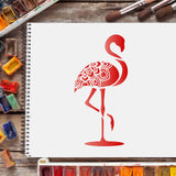 Globleland Plastic Drawing Painting Stencils Templates, Rectangle, Flamingo Pattern, 297x210mm
