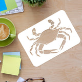 Globleland Plastic Drawing Painting Stencils Templates, Rectangle, Crab Pattern, 297x210mm