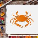 Globleland Plastic Drawing Painting Stencils Templates, Rectangle, Crab Pattern, 297x210mm