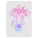 Globleland Plastic Drawing Painting Stencils Templates, Rectangle, Cow Pattern, 297x210mm
