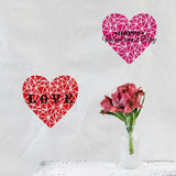 Globleland Plastic Drawing Painting Stencils Templates, Rectangle, Valentine's day Themed Pattern, 297x210mm