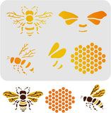 Globleland Plastic Drawing Painting Stencils Templates, Rectangle, Bees Pattern, 297x210mm