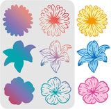 Globleland Plastic Drawing Painting Stencils Templates, Rectangle, Floral Pattern, 297x210mm